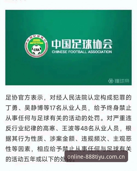 中国足协第三批禁足名单出炉：8868体育平台全面评测行业监管力度